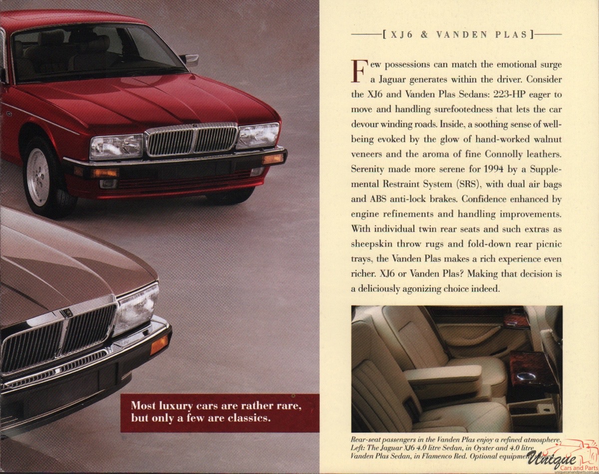 1994 Jaguar Model Lineup Brochure Page 13